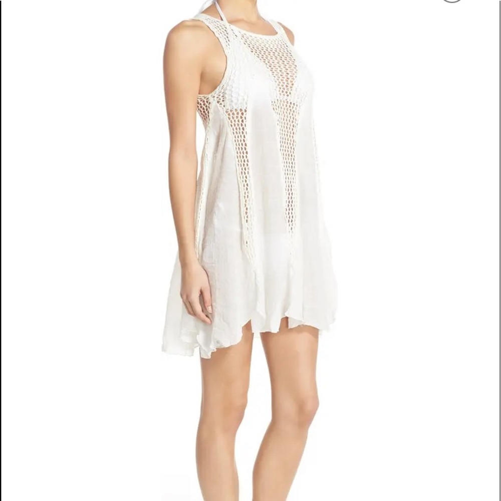 NWT ELAN Crochet Inset Cover-Up Dress
Size Medium Color: Blue